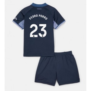 Tottenham Hotspur Pedro Porro #23 Borta Kläder Barn 2023-24 Kortärmad (+ Korta byxor)